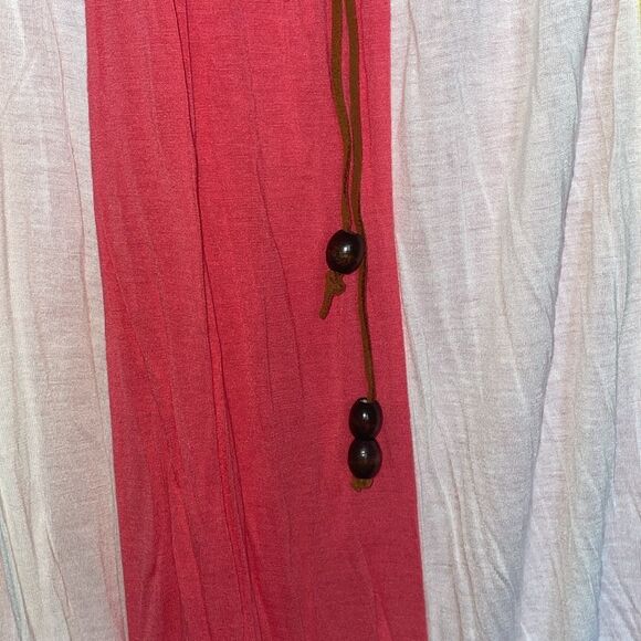 3/$15 Summer casual long maxi dress strapless pink white yellow boho beach - Picture 11 of 11